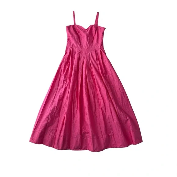 NWT Taylor Sleeveless Sweetheart Neckline A Line Midi Dress Women's 10 Pink - Picture 3 of 8